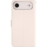 Hülle iPhone Air - Premium Flip Leder Tasche - Weiss