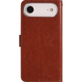 Hülle iPhone Air - Premium Flip Leder Tasche - Braun