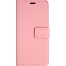 Fourre iPhone Air - Premium Flip cuir lisse porte-cartes - Rose clair