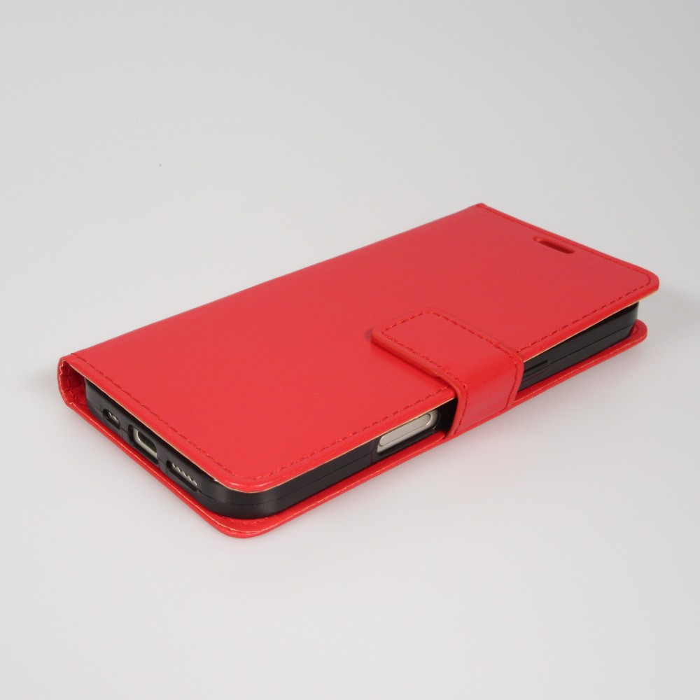 Hülle iPhone Air - Premium Flip Leder Tasche - Rot