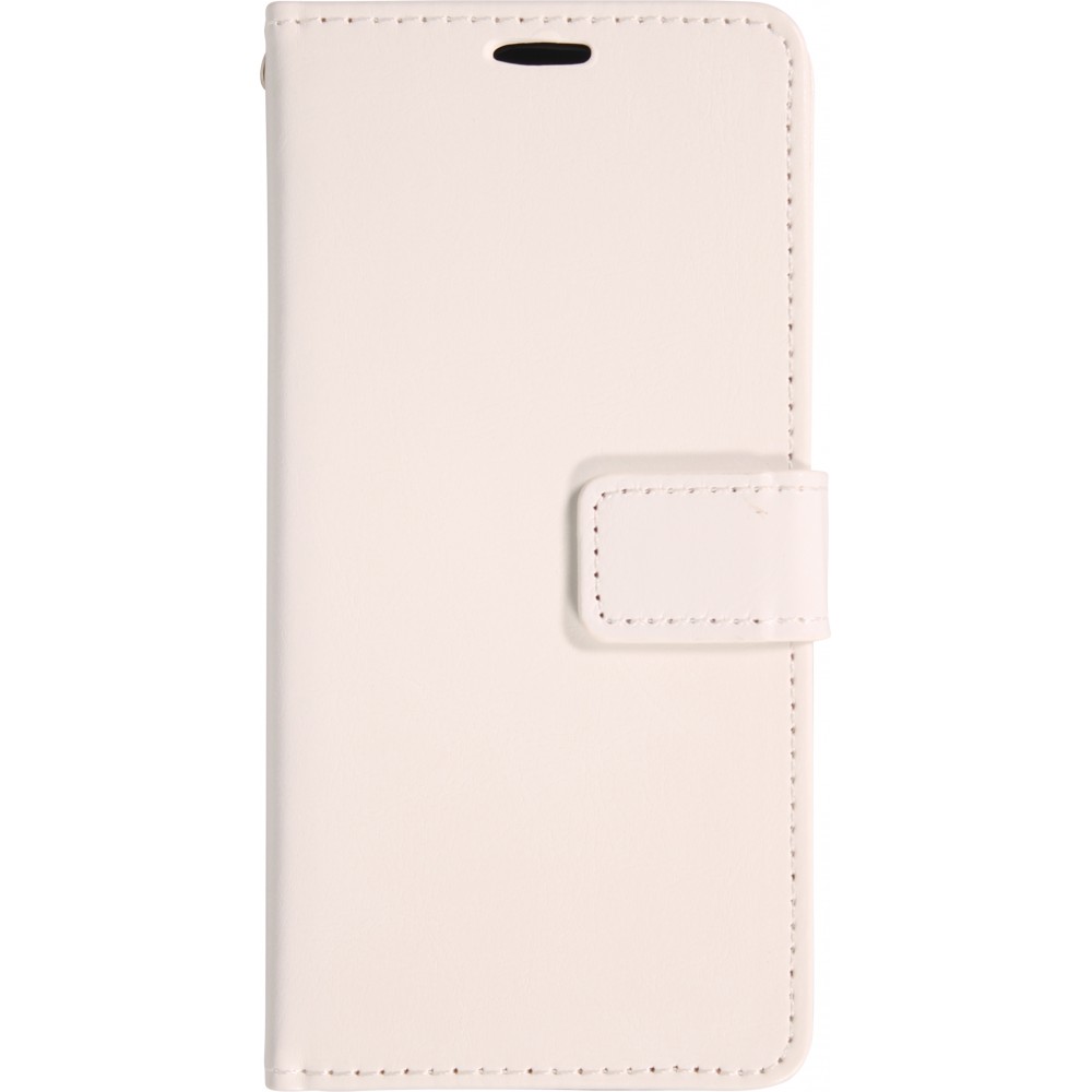 Hülle iPhone 17 - Premium Flip Leder Tasche - Weiss