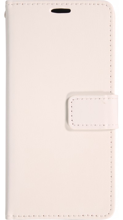 Hülle iPhone 17 - Premium Flip Leder Tasche - Weiss