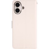 Hülle iPhone 17 - Premium Flip Leder Tasche - Weiss