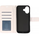 Hülle iPhone 17 - Premium Flip Leder Tasche - Weiss
