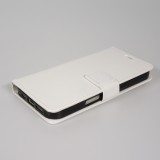 Hülle iPhone 17 - Premium Flip Leder Tasche - Weiss