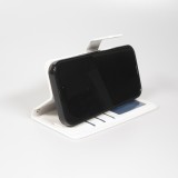 Hülle iPhone 17 - Premium Flip Leder Tasche - Weiss
