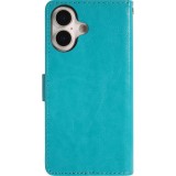 Hülle iPhone 17 - Premium Flip Leder Tasche - Türkis