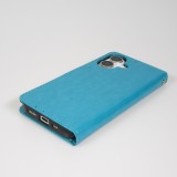 Hülle iPhone 17 - Premium Flip Leder Tasche - Türkis