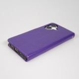 Fourre iPhone 17 - Premium Flip cuir lisse porte-cartes - Violet