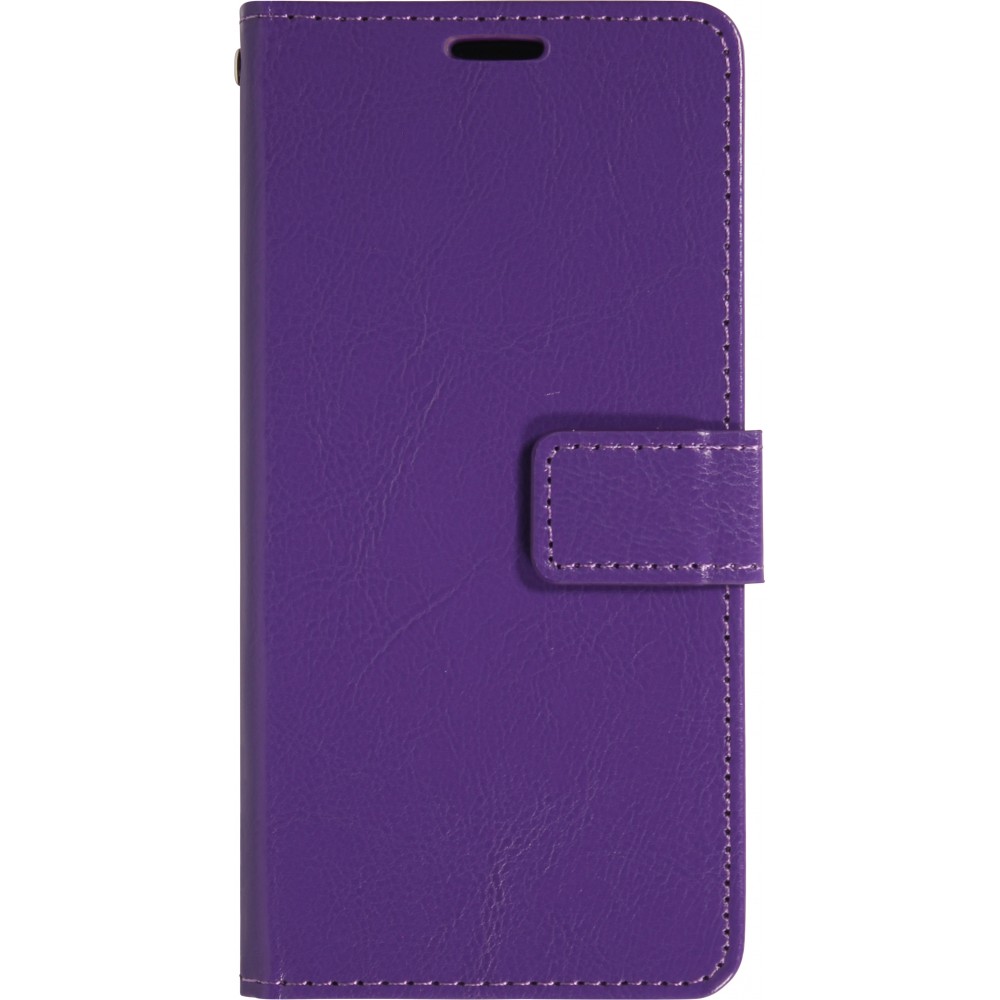Fourre iPhone 17 Pro Max - Premium Flip cuir lisse porte-cartes - Violet
