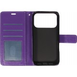 Fourre iPhone 17 Pro Max - Premium Flip cuir lisse porte-cartes - Violet