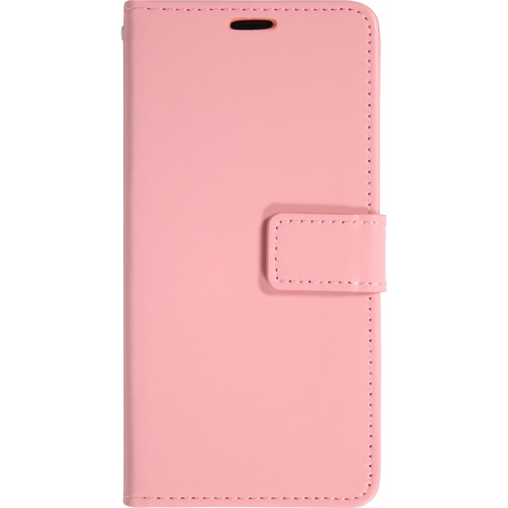 Fourre iPhone 17 Pro - Premium Flip cuir lisse porte-cartes - Rose clair