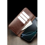 iPhone Air Case Hülle - Qialino Flip Classic Wallet Echtleder - Schwarz