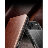 iPhone Air Case Hülle - Qialino Flip Classic Wallet Echtleder - Schwarz