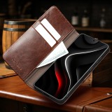 Fourre Samsung Galaxy S26 Ultra - Flip Qialino cuir véritable avec fermeture magnétique - Brun
