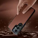 Fourre Samsung Galaxy S26 Ultra - Flip Qialino cuir véritable mat avec fermeture magnétique - Vert mat