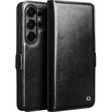 Fourre Samsung Galaxy S26 Ultra - Flip Qialino cuir véritable avec fermeture magnétique - Noir