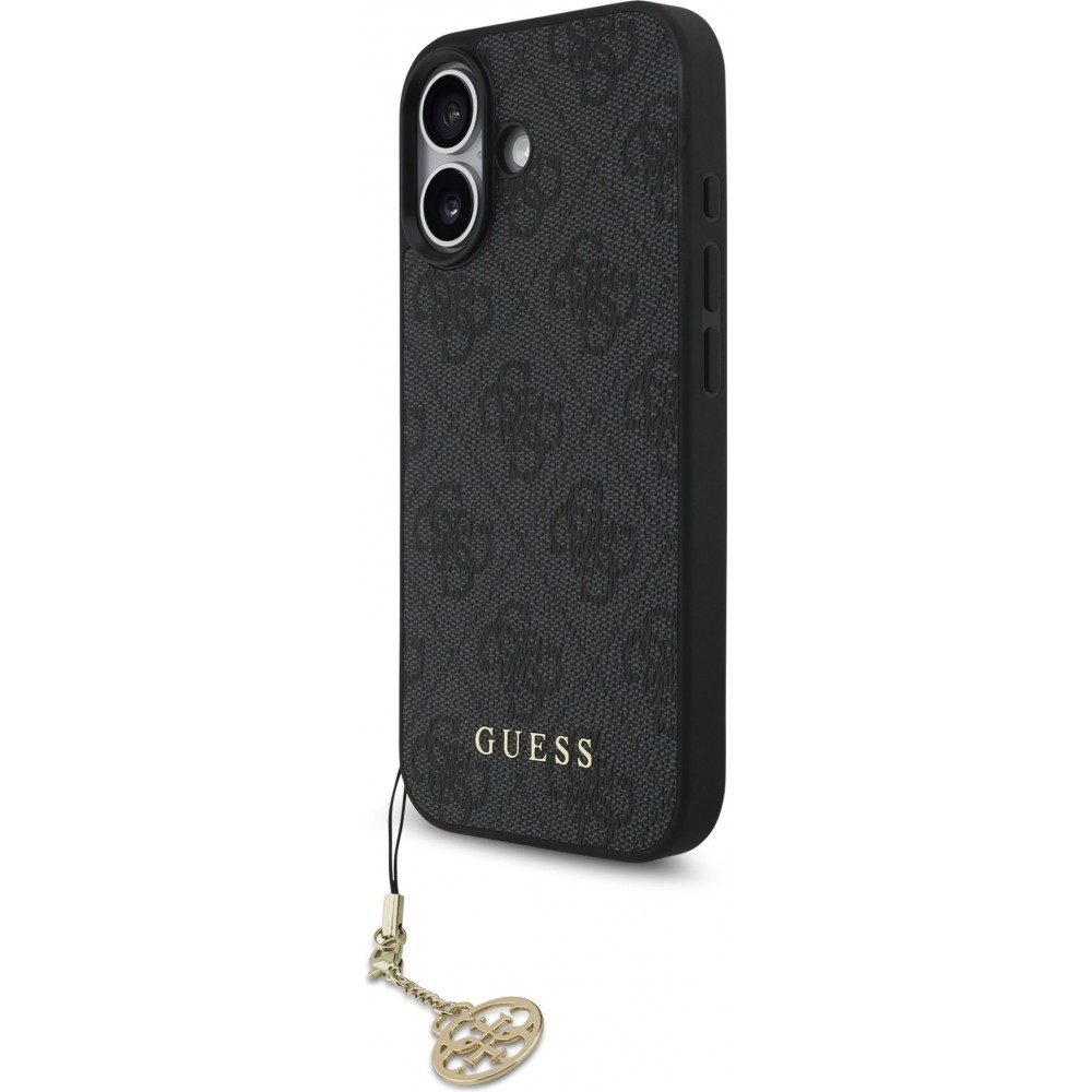 Coque iPhone 17 - Guess 4G charm protection élégante design raffiné accessoire tendance - Gris