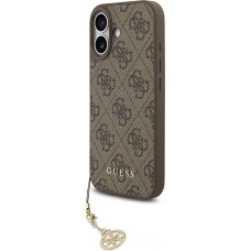 Coque iPhone 17 - Guess 4G charm protection élégante design raffiné accessoire tendance - Brun