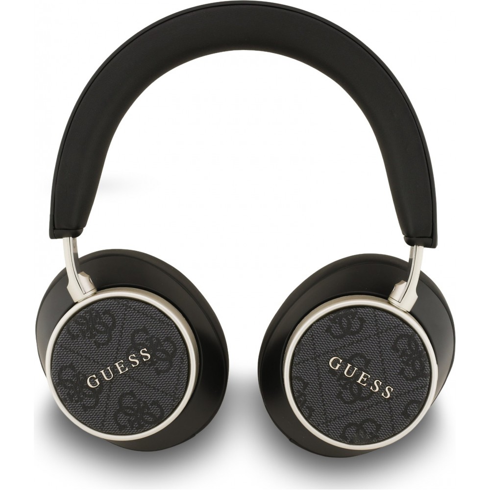 Guess casque Bluetooth Studio Quality Sound en cuir PU 45h d'autonomie ENC assistante voix et recharge rapide - Noir