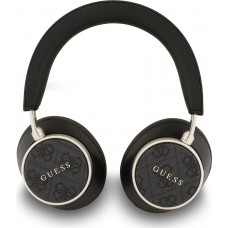Guess casque Bluetooth Studio Quality Sound en cuir PU 45h d'autonomie ENC assistante voix et recharge rapide - Noir