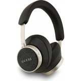 Guess casque Bluetooth Studio Quality Sound en cuir PU 45h d'autonomie ENC assistante voix et recharge rapide - Noir