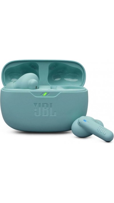JBL Wave Beam 2 écouteurs Bluetooth TWS avec réduction de bruit active, son Pure Bass et 4 micros - Bleu
