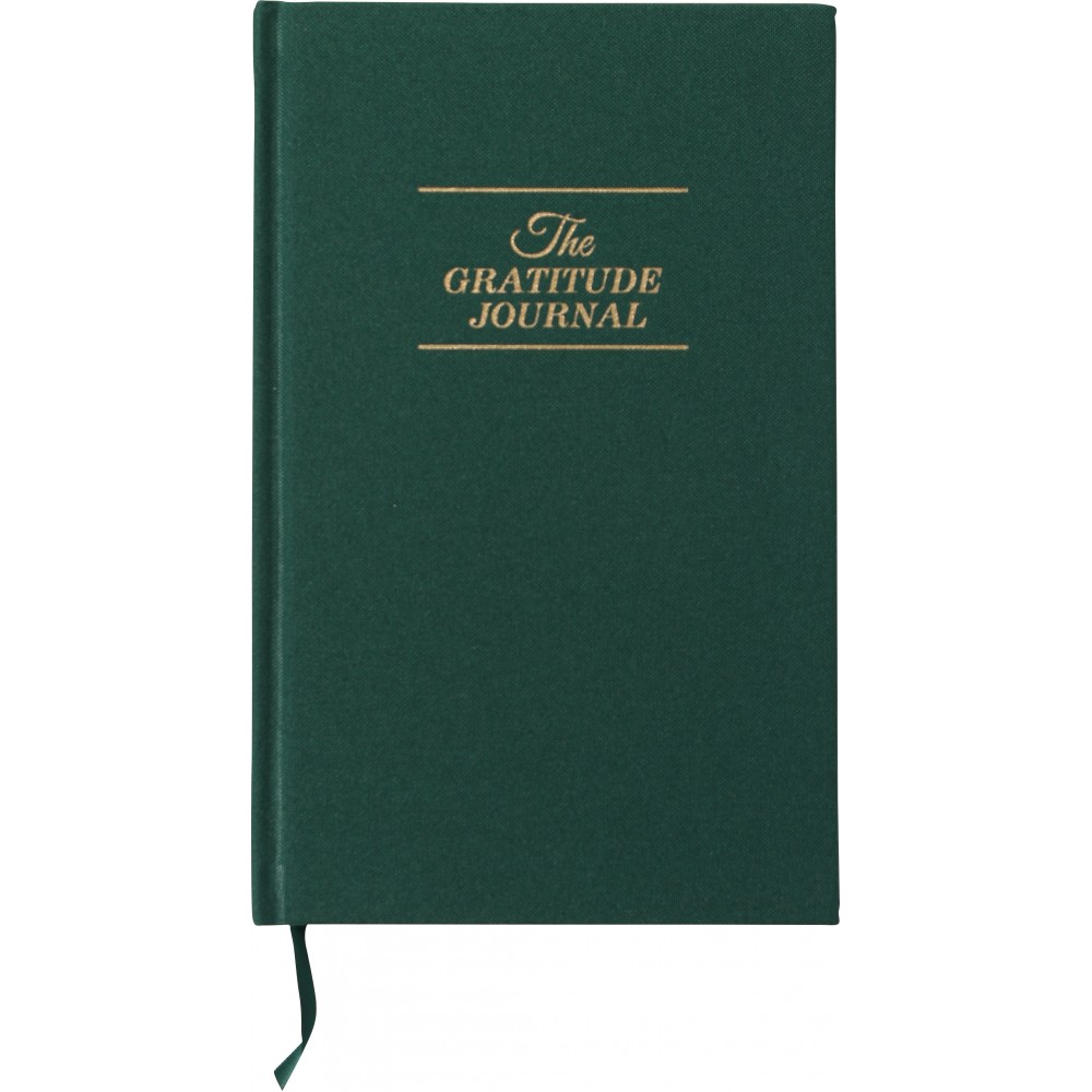 Journal de gratitude jour et nuit cahier élégant en tissu avec citations inspirantes - Vert