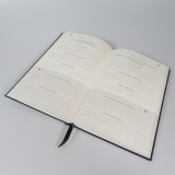 Journal de gratitude jour et nuit cahier élégant en tissu avec citations inspirantes - Vert