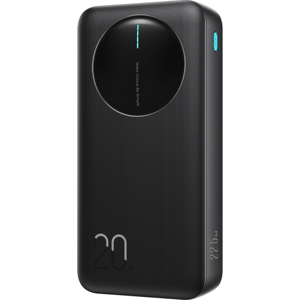 Joyroom JR-PBF14 Pro Powerbank 3 en 1 avec capacit&eacute; de 20000mAh 22.5W clean Design 2x USB-A 2.4 & 1x USB-C (In+Out) - Noir