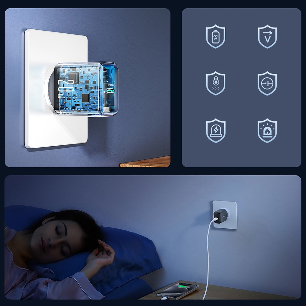 Joyroom JR-TCF20 chargeur rapide et compact USB-C PD 20W  - Noir