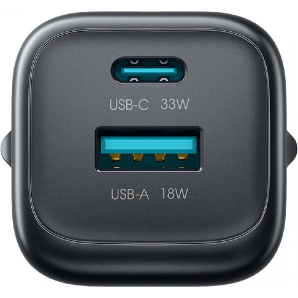 Joyroom JR-TG7 33W USB-A + USB-C chargeur mural avec c&acirc;ble Lightning 30W 1m - Noir