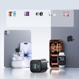 Joyroom JR-TG7 33W USB-A + USB-C chargeur mural avec c&acirc;ble Lightning 30W 1m - Noir