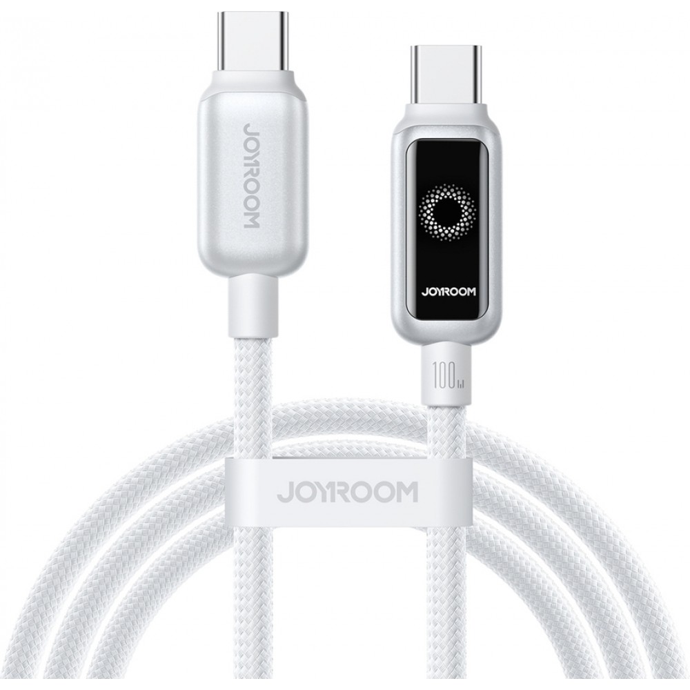 Joyroom S-A55 StarFlight Schnellladekabel USB-C zu USB-C 100 W (1.2 m) - Weiss