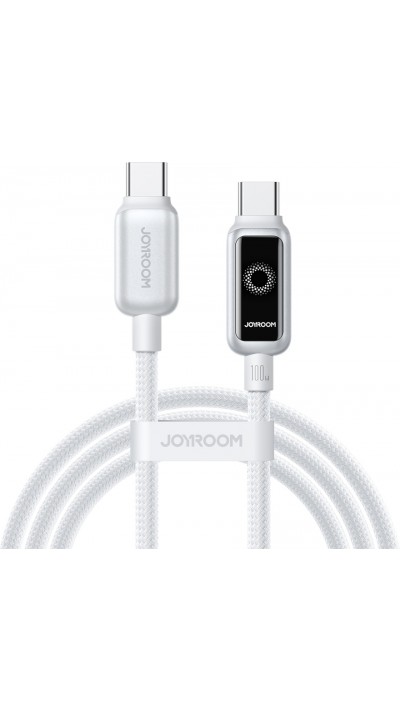 Joyroom S-A55 StarFlight câble charge rapide USB-C vers USB-C 100W (1.2m) - Blanc
