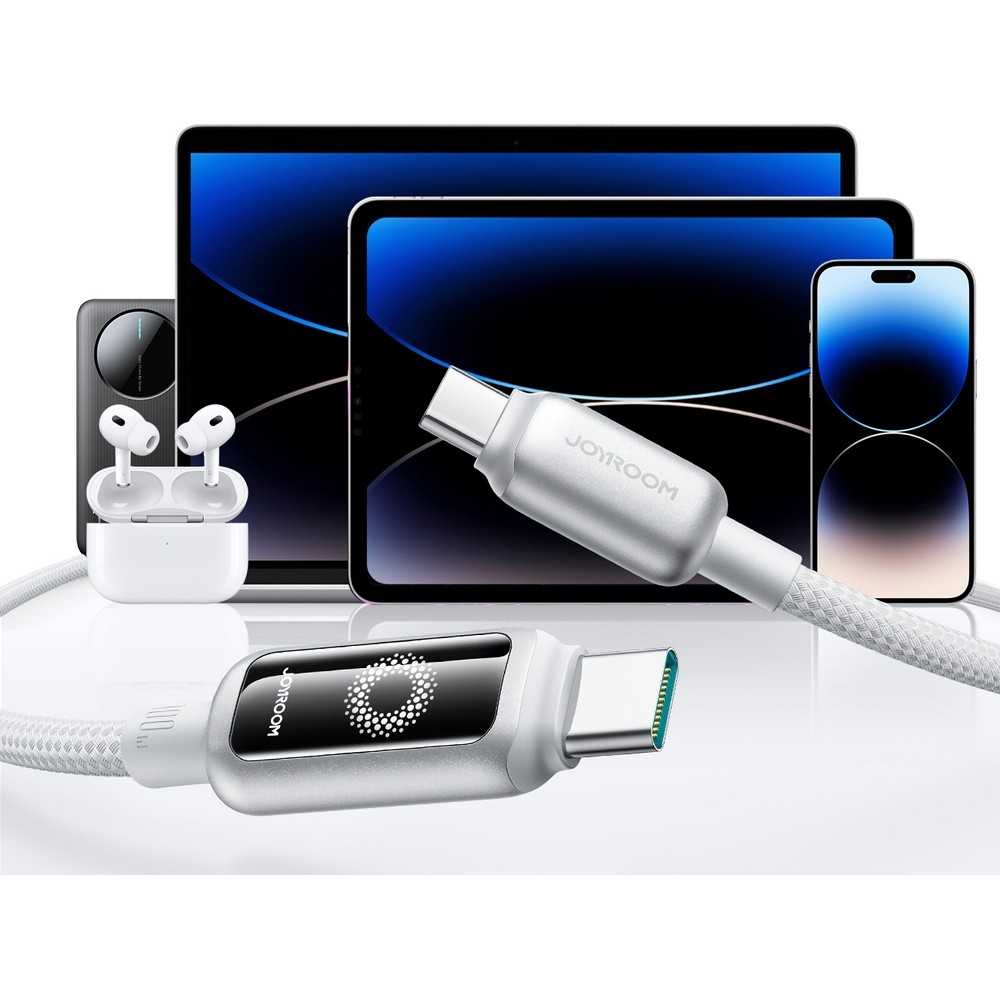 Joyroom S-A55 StarFlight Schnellladekabel USB-C zu USB-C 100 W (1.2 m) - Weiss