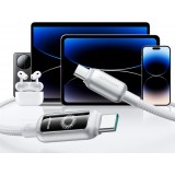 Joyroom S-A55 StarFlight Schnellladekabel USB-C zu USB-C 100 W (1.2 m) - Weiss
