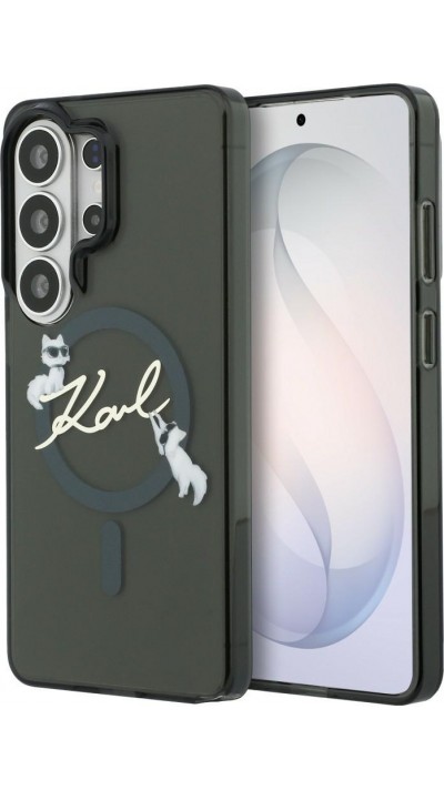 Galaxy S26 Ultra Case H&uuml;lle - Karl Lagerfeld IML KC Script MagSafe H&uuml;lle Elegant - Schwarz