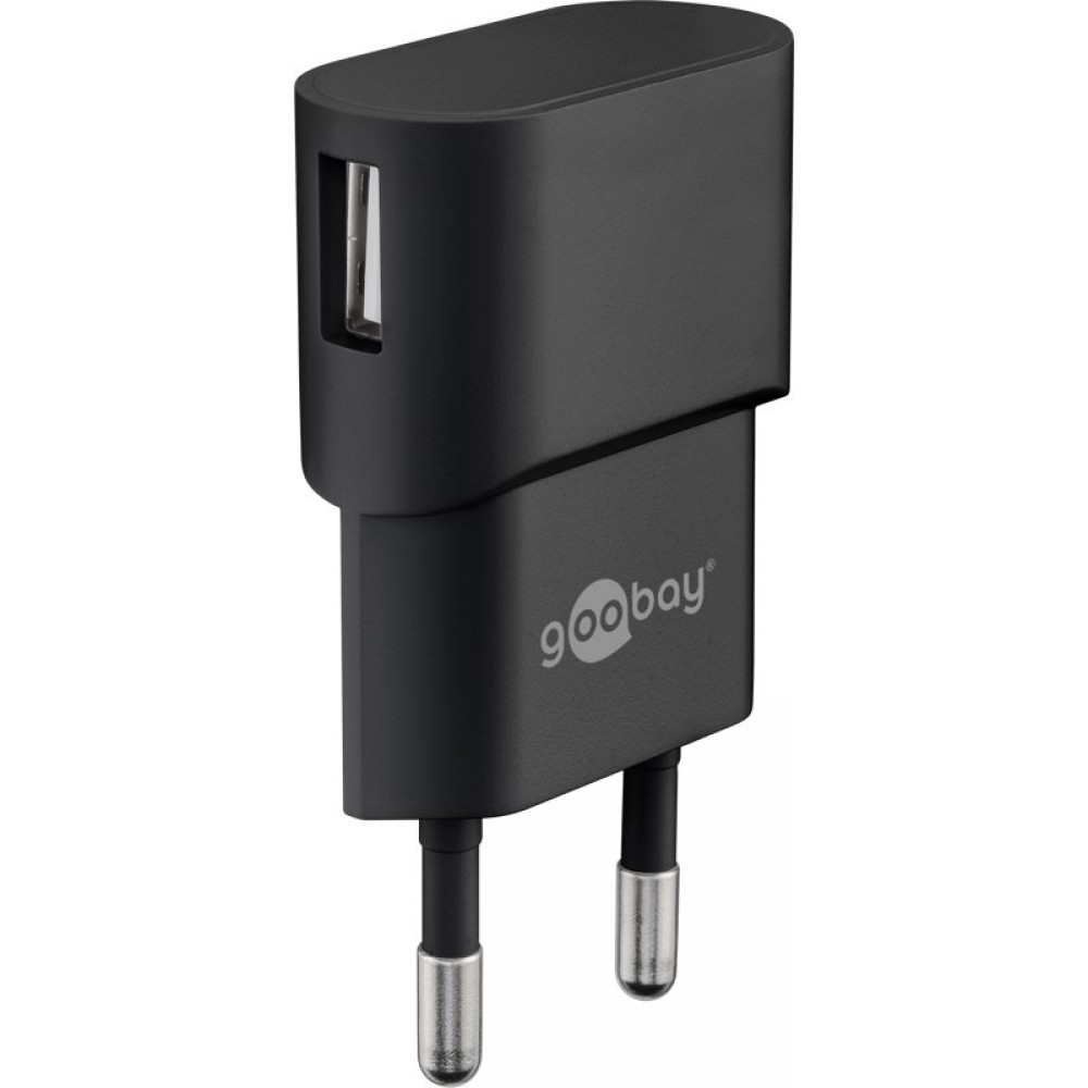 Kit chargeur Goobay 5W USB-C adaptateur secteur avec c&acirc;ble USB-C (1m) - Noir