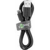 Kit chargeur Goobay 5W USB-C adaptateur secteur avec c&acirc;ble USB-C (1m) - Noir