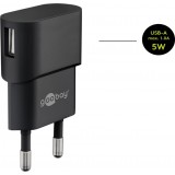 Kit chargeur Goobay 5W USB-C adaptateur secteur avec c&acirc;ble USB-C (1m) - Noir
