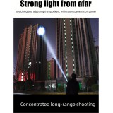 Lampe torche rechargeable USB-C LED aluminium 2000 lumens faisceau puissant 800m focus ajustable - Noir