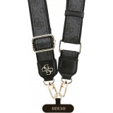 Guess 4G Universelle Crossbody Strap mit Metall-Logo aus PU (150cm) - Schwarz