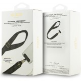 Guess 4G Universelle Crossbody Strap mit Metall-Logo aus PU (150cm) - Schwarz