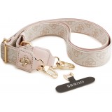 Lani&egrave;re / bandouli&egrave;re universelle Guess Crossbody Strap 4G avec logo m&eacute;tal en PU (150cm) - Rose