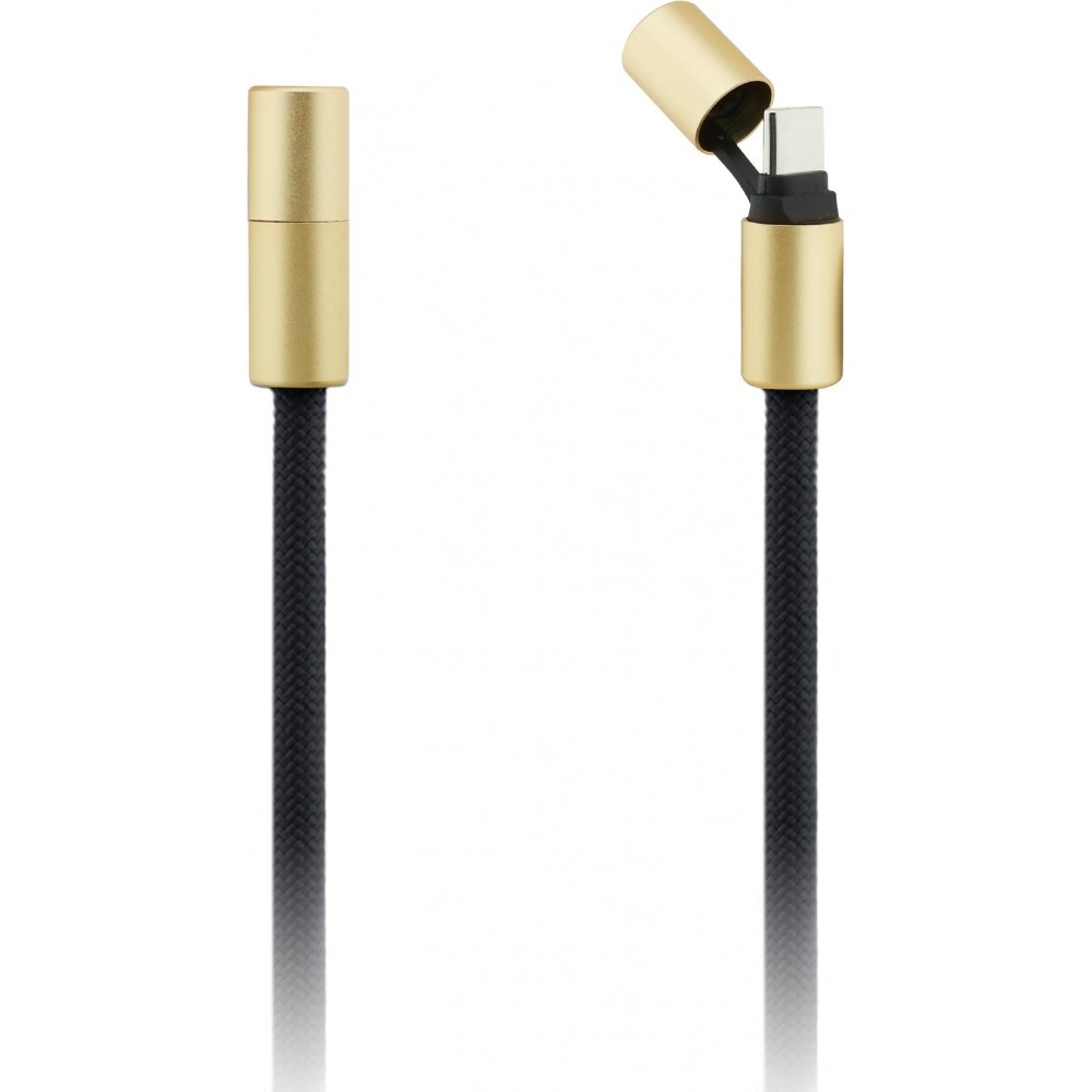 Lani&egrave;re Guess 4G pour smartphone avec c&acirc;ble USB-C int&eacute;gr&eacute; de charge rapide et charm - Noir