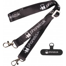Universelle Handy-Halskette kompatibel mit allen Hüllen - Schwarz
