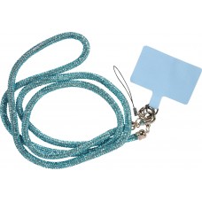 Lanière universelle Glitter Strass pour coques de smartphone - Bleu