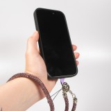 Lanière universelle Glitter Strass pour coques de smartphone - Bleu