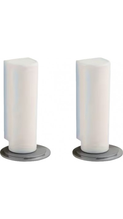 Lot de 2 but&eacute;es de porte magn&eacute;tiques sans per&ccedil;age fixation adh&eacute;sive antichoc protection s&eacute;curis&eacute;e - Blanc